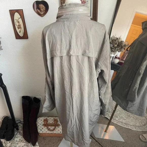 Casablanca Lightweight Hooded Military Coat Taupe Neutral Everyday Jacket - Picture 2 of 8